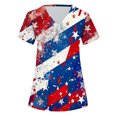 thumbnail image 5 of BEFOKA Scrub for Women V Neck Printed Scrub Tops Soft Nurse Uniform Shirts Comfortable Work Uniform with 2 Pockets, 5 of 5