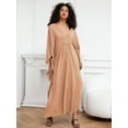 thumbnail image 6 of Plus Size Kaftan Dresses for Women Long Caftan Loungewear Maxi Beach Dress Oversized Beachwear Elegant House Wear Nightgown moomoo Dress Vacation Outfits Summer Mexico Resort Tunic Maternity Dresses, 6 of 8