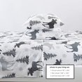 thumbnail image 3 of 4-Piece Lodge Printed Ultra-Soft Microfiber Sheet Set. Beautiful Patterns Drawn from Nature, Comfortable, All-Season Bed Sheets. (King, Moose), 3 of 6