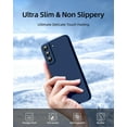 thumbnail image 5 of 3 in 1 for Samsung Galaxy S21 FE 5G Case, with 2 Pack Screen Protector, with Full Camera Cover Protection，Liquid Silicone Slim Shockproof Protective Phone Case (Navy Blue)…, 5 of 12