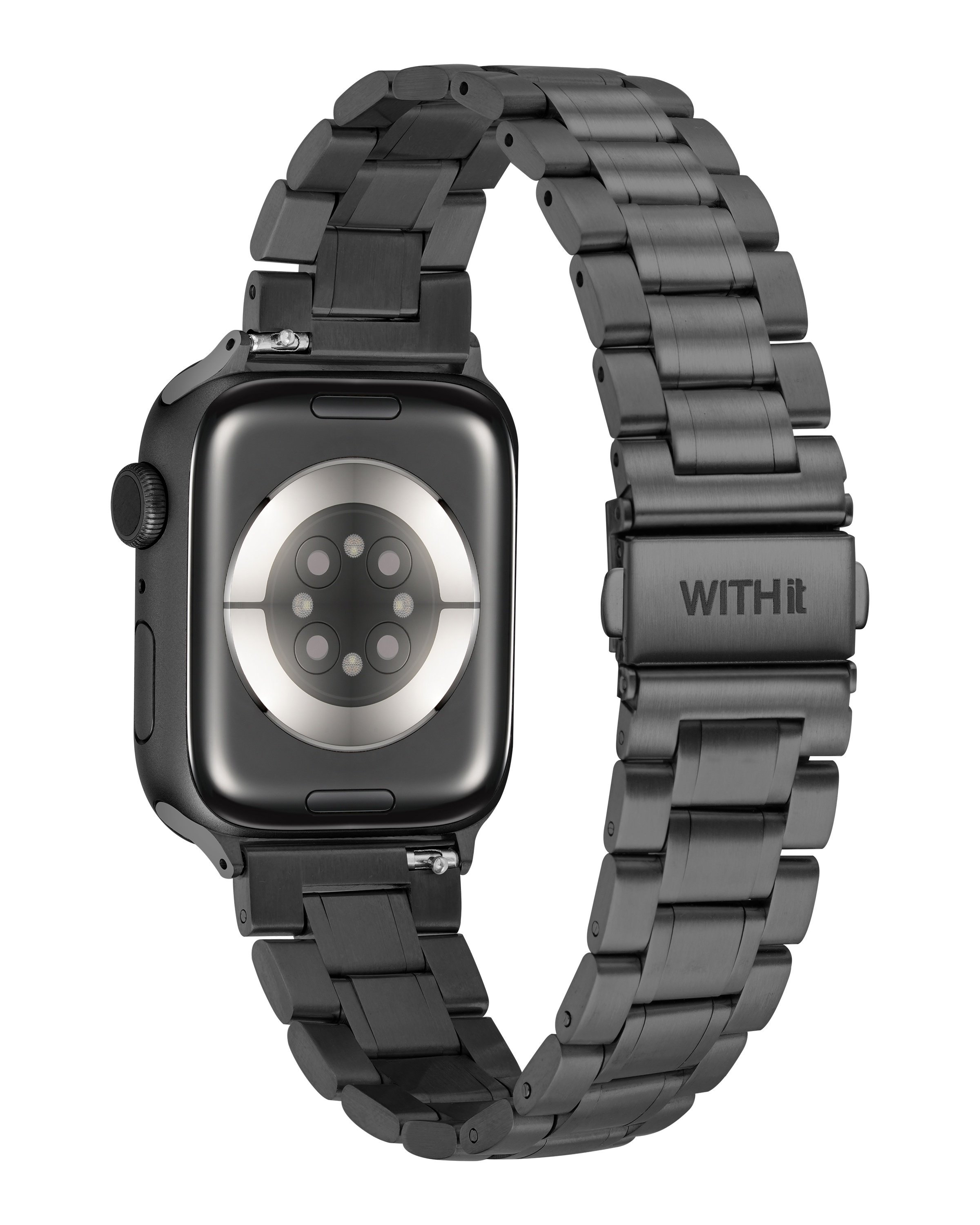 WITHit Stainless Steel Link Band for Apple Watch, Black photo 4
