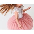 thumbnail image 4 of WIBACKER 2-7T Little Girls Cotton Casual Dress Sequins Stars Princess Tulle Dresses for Kids, 4 of 6