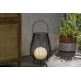 thumbnail image 2 of 13.78 Inch Outdoor Black Metal Wire Lantern with Solar Ball and Handle, 2 of 7