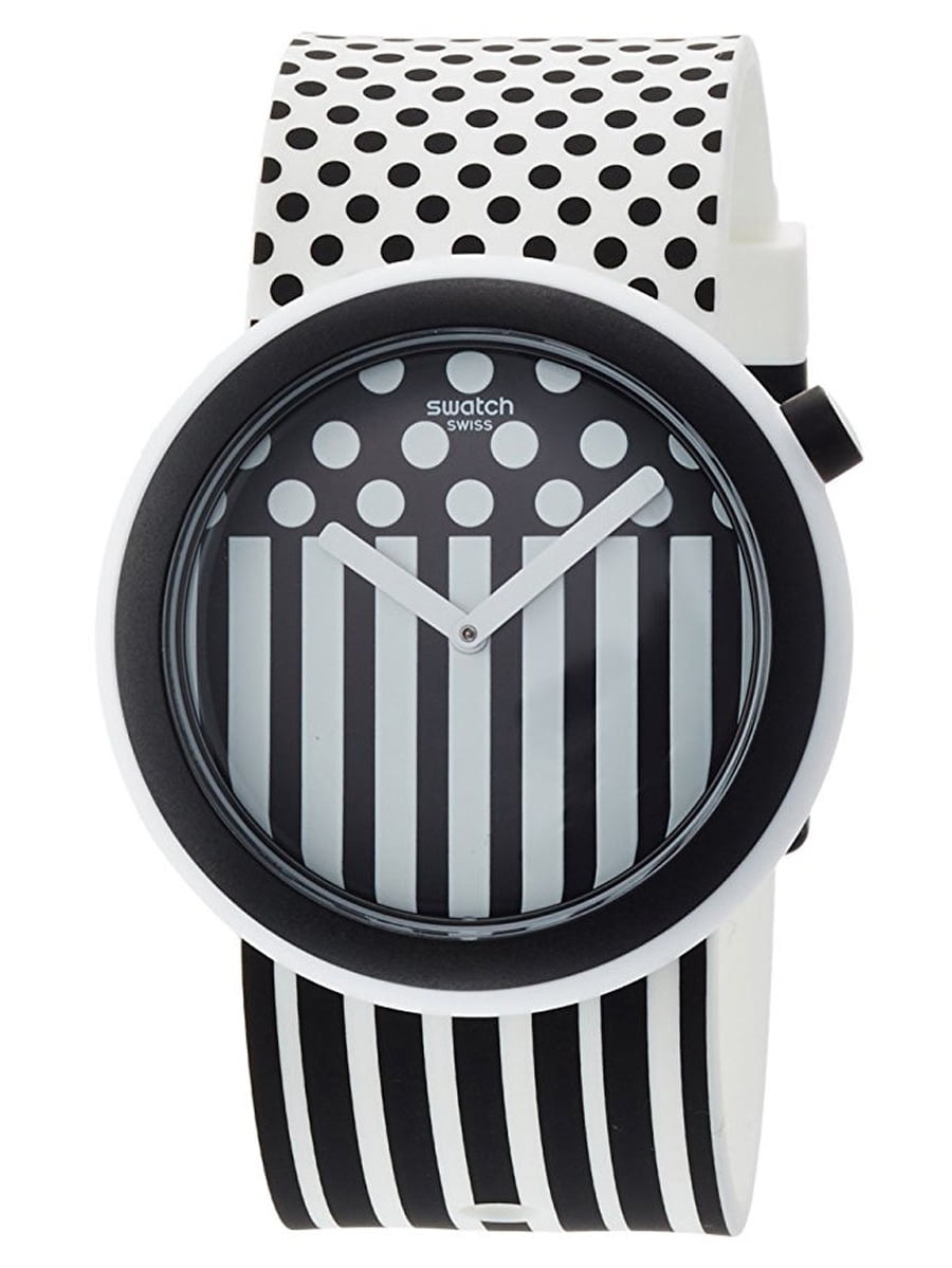PNW101 Unisex POP Popdancing Black and White Silicone Strap Watch - Walmart.com