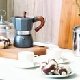 thumbnail image 3 of Tognana by Widgeteer Wood & Stone 6-Cup Espresso Moka Pot, Gray, 3 of 5