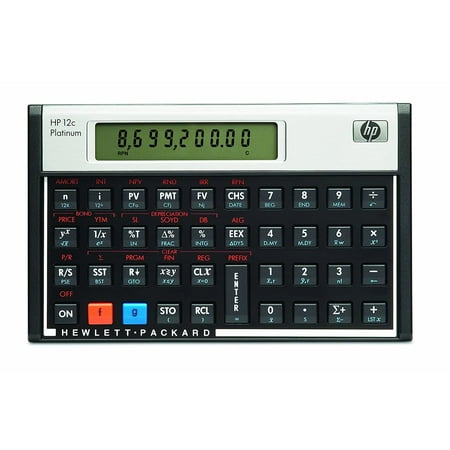 HP 12C Platinum Financial Calculator (Algebraic or RPN)