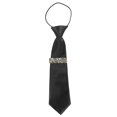 thumbnail image 1 of Uniform Black Ties for Senior High School Girl Uniform Pre-tied Preepy Look Adjustable Neck Ties with Metal Chain Red, 1 of 4
