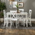 thumbnail image 3 of Walker Edison 5 - Piece Solid Wood Farmhouse Dining Set - White, 3 of 15
