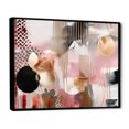 thumbnail image 2 of Designart Pink Modern black framed wall art, Abstract black framed wall art, Scenic Lines in Pink Gold I , Abstract Modern Shapes Transitional framed wall art decor, 20x12 inches black frame, 2 of 5