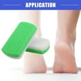 thumbnail image 2 of Vocoste Foot Care Exfoliating Scrub Stone Double Sided Fine and Coarse Pumice Stone Foot File 2 Pcs Green, 2 of 7