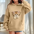 thumbnail image 3 of Ticikt Boys Girls Hoodies - Pet Holder Kitten Puppy Carriers Pullover Long Sleeve Sweatshirt,Khaki, 3 of 9