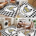 thumbnail image 5 of 3'x5' Rug for Living Room Bedroom, Summer Lemon Washable Area Rugs Non-Slip Carpet Mats, Watercolor Truck Black Plaid Checkered Indoor Low Pile Area Rug Runner for Kitchen, Mudroom, 5 of 8