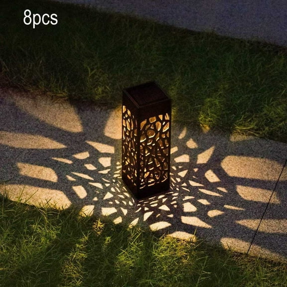 FFENYAN Gift 8PCS Solar LED Path Lighting Landscape Lights Lawn Light Garden Decoration Light