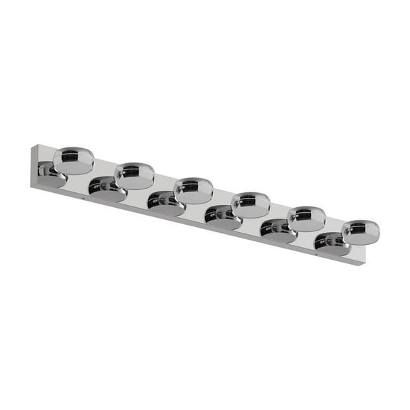 TICOZE 43-inch Modern LED Bathroom Vanity Light, 6-Light Dimmable Mirror Light Fixture with Touch Control, 18W Energy-Efficient Chrome Bath Bar for Above Vanity, Easy Installation