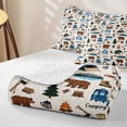 thumbnail image 4 of Erosebridal Jungle Wildlife Bear Quilt Full For Kids,Outdoor Adventure Full Bedspread Sets,3-Piece, 4 of 7