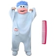 thumbnail image 3 of Silly Big Mouth Monster Onesie With Comb Funny Family Christmas Pajamas Matching SetsCozy Hooded Plush One Piece Loungwear Fleece Halloween Christmas Sleepwear for Parent & Little One, 3 of 8