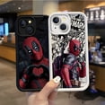 thumbnail image 4 of Funda de teléfono de Deadpool de Marvel, carcasa protectora a prueba de golpes para iPhone 16, 15, 14, 13, 12, 11 Pro Max, 16, 15, 14, 8, 7 Plus, X, XS Max, 8, 7, 4 of 5