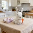thumbnail image 4 of Easter Decorations Natural Straw Bunny Figurines Easter Decor For Home Rustic Garden Statue Spring Decor, 4 of 6