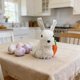 thumbnail image 4 of Adornos de Pascua, figuras de conejo de Pascua, estatuas de paja para decoración de jardín y hogar, adorno de mesa de primavera con zanahoria, artesanía natural para celebraciones festivas, adorno de, 4 of 6