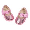 thumbnail image 2 of Yoyauz Baby Girl Mary Jane Shoes Anti Slip Rubber Sole Ballet Slippers Princess Dress Wedding Shoes Newborn Kids Shoes Toddler Shoes（0-12 Month）, 2 of 11