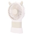 thumbnail image 2 of Ventilador portátil con forma de ciervo, ajustable en 3 velocidades, recargable por USB, compacto, para escritorio y mano, color blanco, 2 of 8