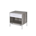 thumbnail image 5 of Acme Table d'Appoint en Bois Cistus en Chêne Gris Vieilli et Blanc, 5 of 5