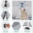 thumbnail image 5 of HOTEEL 16' x 16' Hexagon Pop-Up Gazebo Patio Outdoor Canopy Tent with Netting, Adjustable Height and 256 Square ft of Shade for Garden, Party, Backyard with Vented Top, Silver, 5 of 9