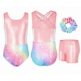 thumbnail image 6 of Gymnastics Leotards for Girls with Cross Back,Sparkly Dance Unitards with Shorts Biketards Outfit for 3-12 Years, 6 of 8