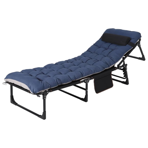 Portable Camping Cot, Sleeping Cot for Adult, Heavy Duty Folding Cot Max Load 400LBS with Thick Mattress, Camping Bed for Travel Tent Day Bed Outdoor Home Guest Office Nap