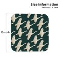 thumbnail image 3 of Honeii Flying Swans Print Leather Coaster Set of 6, Ideal for Safeguarding Your Furniture from Drinks Spills and Effortless Cleanup,Square, 3 of 6