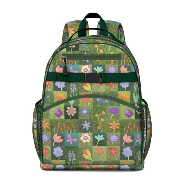 Nature Inspired Floral Print Waterproof Travel Backpack for Teens