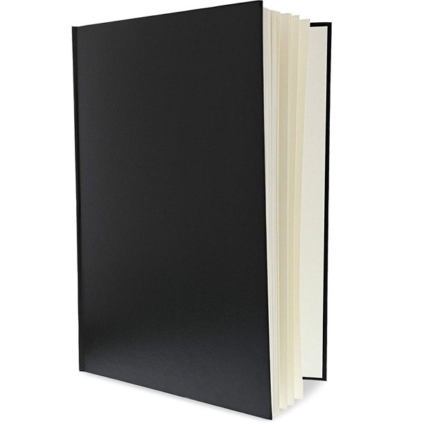 Hardbound Art Sketchbook Notebook Journal, Black Cover, 60 Sheets
