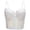 White, variant on Women's Sequin Bustier Corset Top Underwire Push Up Padded Cups Boned Adjustable Spaghetti Straps Sleeveless Crop Tank for Night Out Party 36