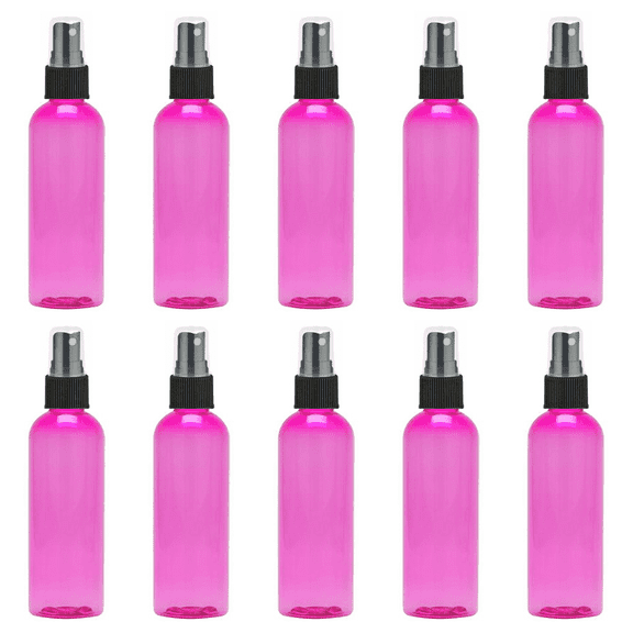 Kingdom 4oz Empty Fine Mist Spray Bottles for Cosmetic Use, Mini Travel Bottles- Pack of 10