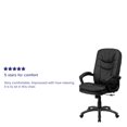 thumbnail image 5 of Flash Furniture High Back Ergonomic Massaging Black LeatherSoft Executive Swivel Office Chair with Remote Pocket and Arms, 5 of 13