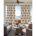 thumbnail image 3 of Summer Camels Blackout Curtains for Bedroom, Thermal Insulated Window Treatment, Farmhouse Retro Cartoon Desert Animals Grommet Top Blackout Draperies and Drapes for Basement 27.5"x39" 2 Panels, 3 of 8