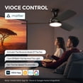 thumbnail image 2 of Consciot Smart 44-inch Ceiling Fan with Light, Matter Enabled, Google/Alexa/Apple Home Voice Control, Quiet DC Motor, 6-Speed, Flush Mount for Low Ceilings, Remote & App Control, Easy Installation, 2 of 8