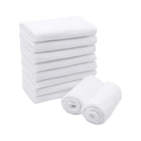 Melocotton 25 Toallas de Manos (Pullman) Blanca Linea Hotelera (70x40cm) 100% Algodón Hilo Open, 165 Gramos. Ideal para Hogar, Hoteles y Hospitales. Práctica y Fácil de Lavar. Hands Towel