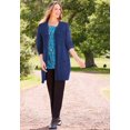 thumbnail image 3 of Catherines Women's Plus Size Petite Marled Sweater Cardigan, 3 of 5