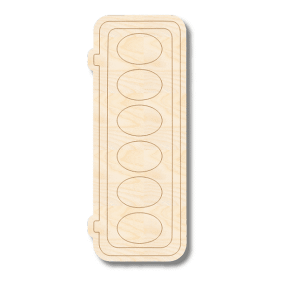 Unfinished Wood Etched Watercolor Paint Palette Shape 24" / 1/8"