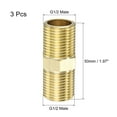 thumbnail image 2 of Unique Bargains G1/2 Male Thread Brass Pipe Fitting 50mm Length Hex Connector Pipe Adapter 3 Pack, 2 of 5