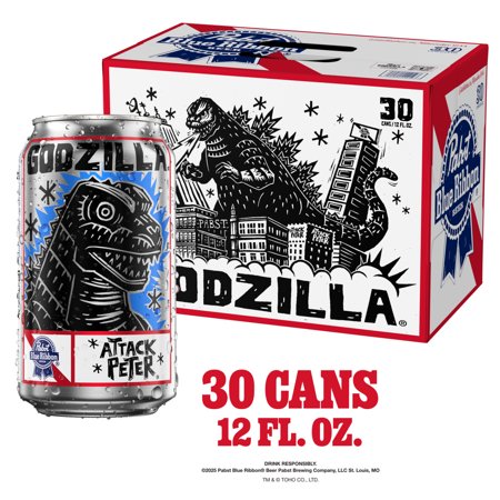 Pabst Blue Ribbon Beer, 30 Pack, 12 fl oz Aluminum Cans, 4.7% ABV, Domestic Lager