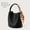 Black-large Size, variant on Genuine Leather Bucket Bag Stylish Solid Color Handbag Women‘s Mini Crossbody Bag
