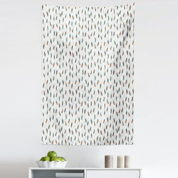Vintage Aztec Tapestry, Hanging Feather Floating in the Air Tribal Design Bird Tail Freedom Art, Fabric Wall Hanging Decor for Bedroom Living Room Dorm, 5 Sizes, Multicolor, by Ambesonne