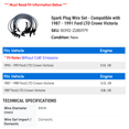 thumbnail image 2 of Spark Plug Wire Set - Compatible with 1987 - 1991 Ford LTD Crown Victoria 1988 1989 1990, 2 of 2