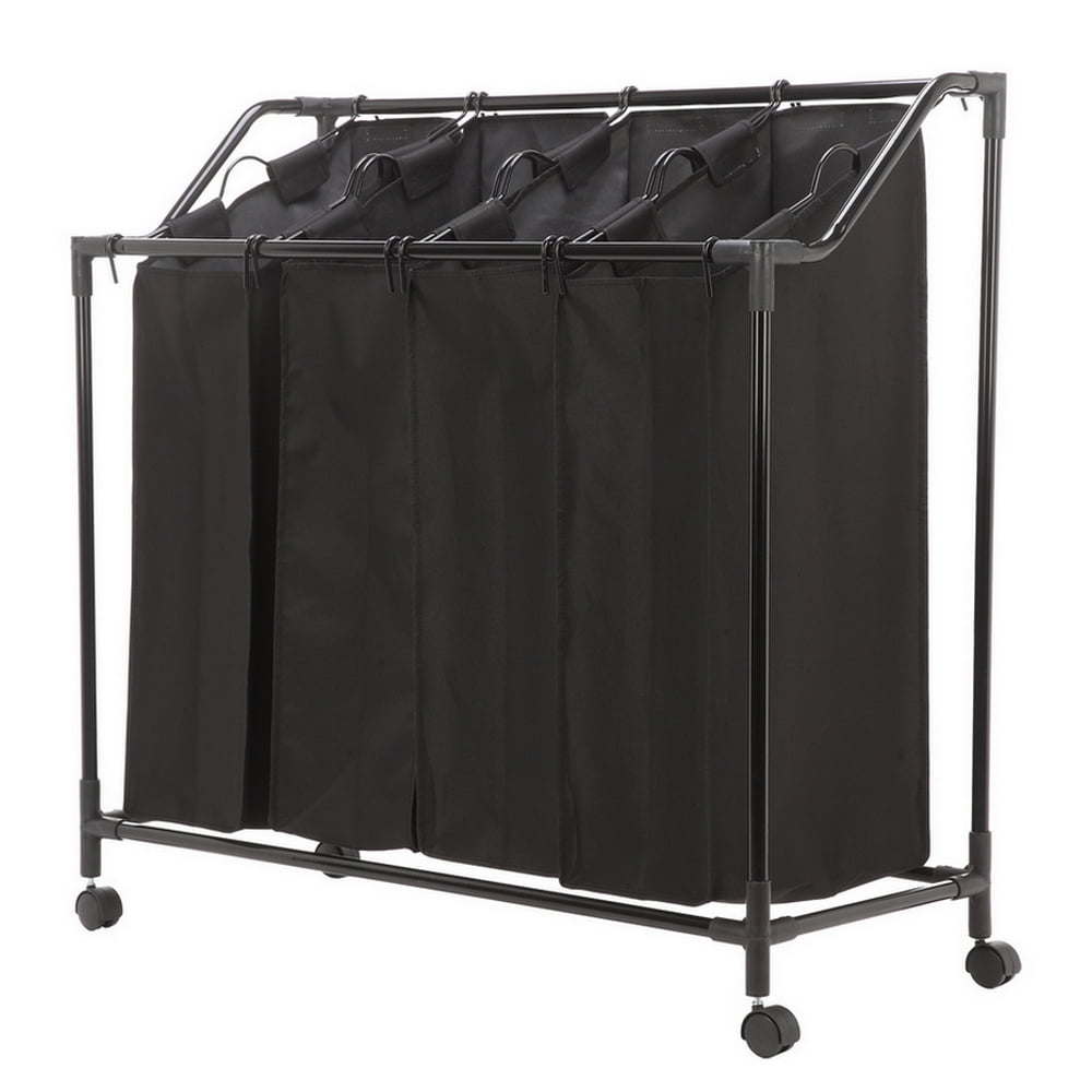 Homegear Rolling Laundry Bin / Sorter / Organizer / Hamper With 4