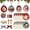 Style 2, variant on 12 Pcs Christmas Unfinished Picture Ornament Bulk Wooden Round Photo Frame Hanging Ornaments for Christmas Tree Stockings Decorations