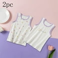 thumbnail image 2 of YABCSAZ Baby Girl's Tank Tops Summer Casual Tops Stretch Sleeveless Cami Tops Flower Print Cotton Tops Shirts Soft Comfort Dance Undershirts 2-Packs Size 6 Years, 2 of 5