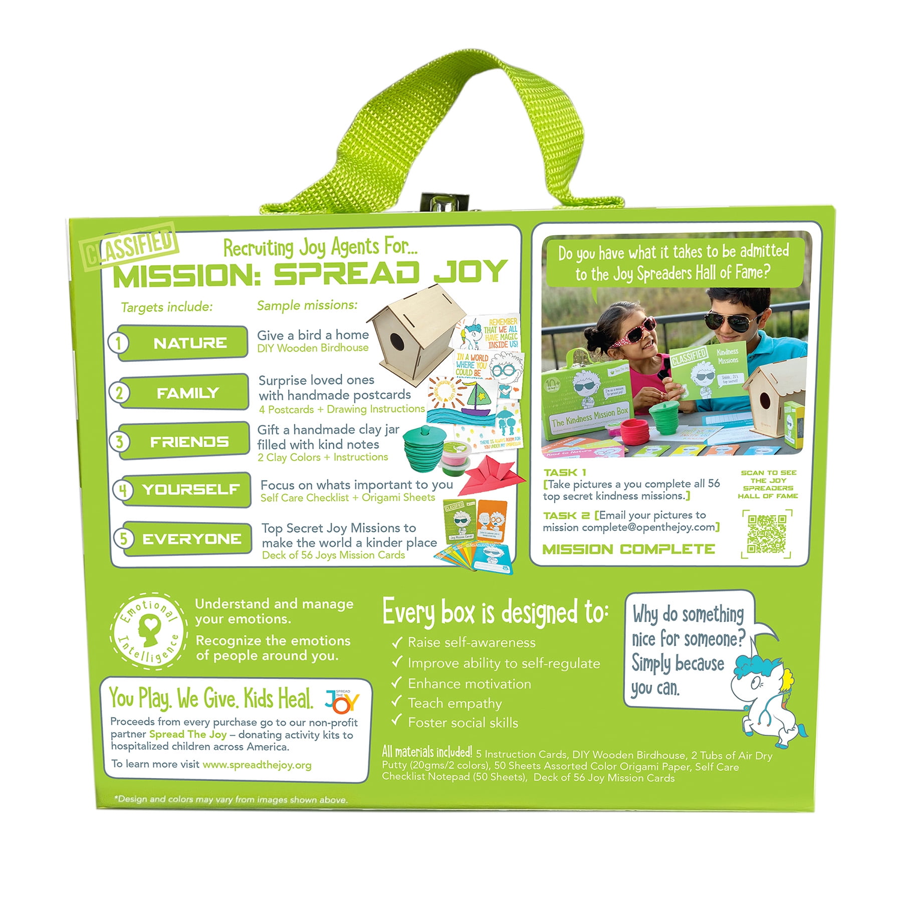 Open the Joy The Kindness Mission Box, Activities for Kids