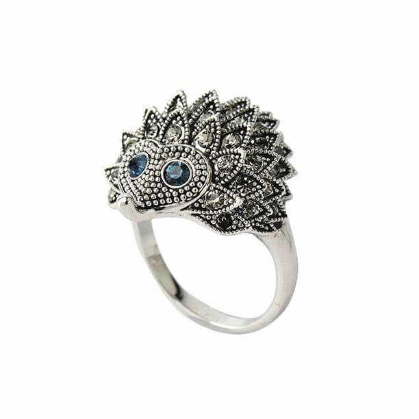 Minnieouse anillo de erizo con diamantes de imitación para mujer, regalos de boda para fiesta de cumpleaños, anillo de joyería de animales Type10 NO10 Minnieouse PS13580-02